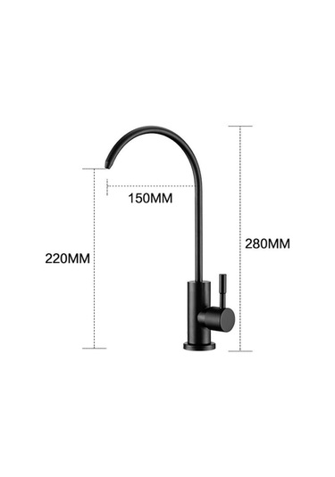 Sardıcı Siyah Arıtma Suyu Musluğu Krom