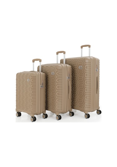 Mçs Üçlü Polipropilen Valiz Seti V377 S23sy1000058-set 00026 Şampanya