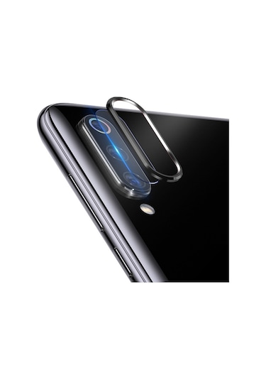 Xiaomi MI CC9-CC9E - MI A3 Kamera Koruma Metal Lens + Kırılmaz Cam Siyah
