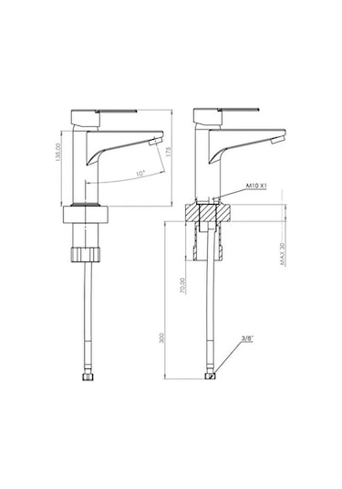 Sardıcı Lotus Sabit Lavabo Bataryası Aç - Kapa Lavabo Musluğu Krom