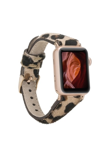 Apple Watch Uyumlu Deri Kordon 42-44-45mm Slim Le01n