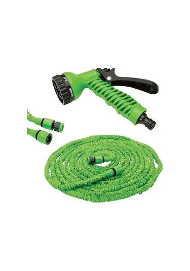 5mt---15mt Poşetli Uzayan Bahçe Hortumu 7 Fonksiyon Tabancalı K0