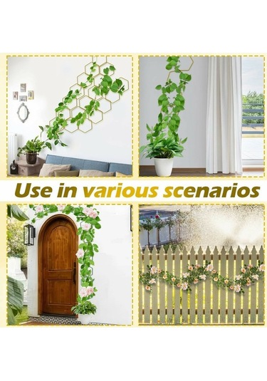 Ebitda 18 Adet Metal Bitki Destek Kafes Tırmanma Tesisleri, Duvar Kancaları İle Bahçe Dekorasyonu