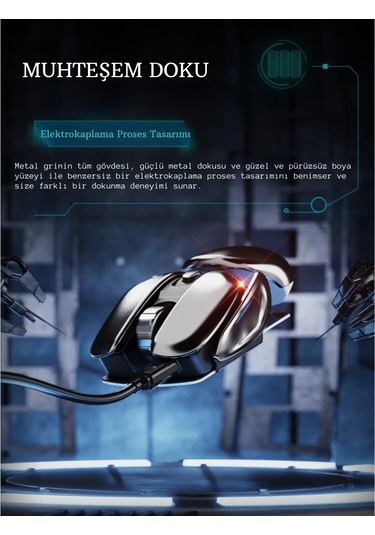 Techtic PX2 Mekanik Metal Kablosuz Optik Mouse