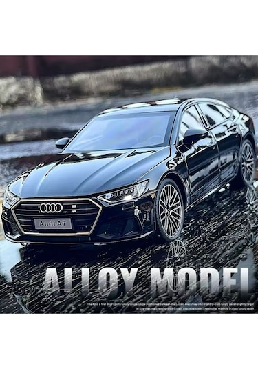 Scowetto Audi A7 Araba Siyah 1:24 Diecast Metal Model Araba Koleksiyon Araba 21 Cm Oyuncak Araba