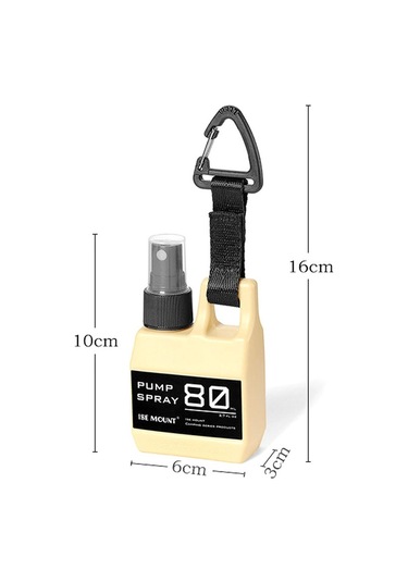 Ise Mount 80Ml Kamp Taktik Sprey Şişesi Kancalı Seyahat Şişesi - Haki