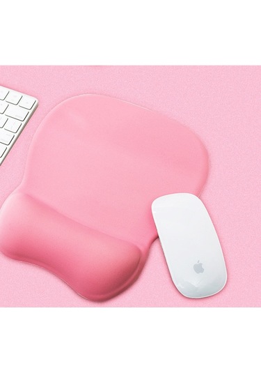 Montıan Mf-01 Oval Yavaş Ribaund Bellek Pamuk Yumuşak Bracer Mouse Pad Pembe
