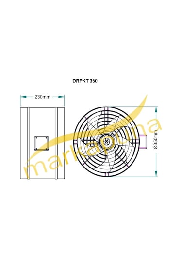 Fanex DRPKT 350 Aksiyel 4200 m³/h 35 cm Kanal Tipi Fan