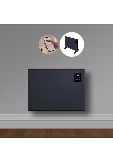 Elektrikli Wifi Konvektör Panel Isıtıcı 1000 W Antrasit