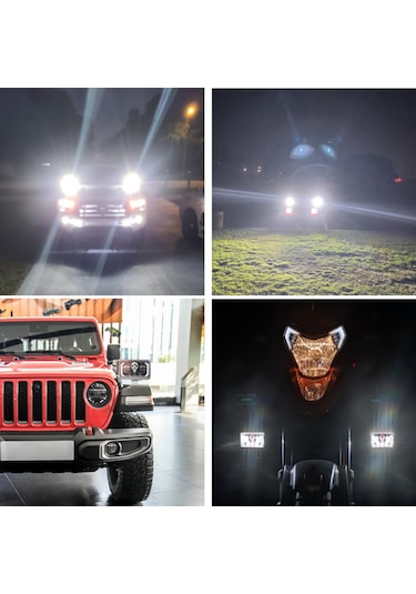 5" Rgb Kuru Kafa Angel Skull Off Road Led Lambası