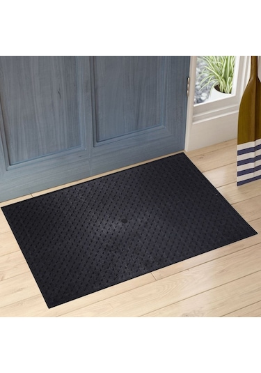 Myfloor Ahşap Welcome Yazılı Çift Taraflı Kauçuk Kapı Önü Paspası