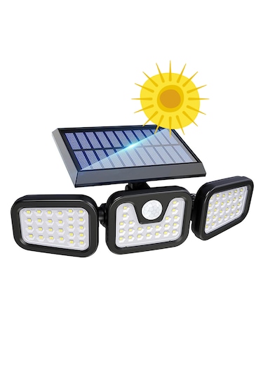 Greentech Güneş Enerjili Hareket Sensörlü 3 Taraflı Led Aydınlatma / GT-SL07