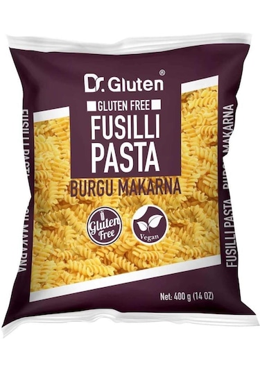 Dr. Gluten Glutensiz Fusilli Burgu Makarna 400 Gr