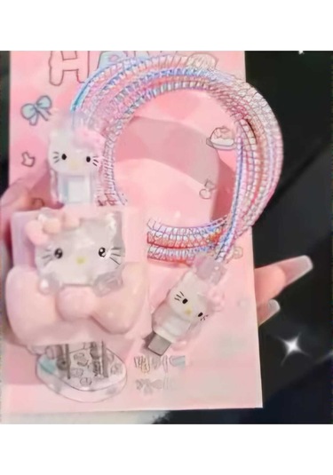 Iphone 18w/20w Uyumlu Şarj Kablosu Ucu Ve Şarj Başlığı Kılıfı Hello