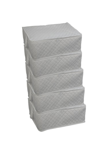 Adarya Home Büyük Boy Yorgan Hurcu 5 Adet 100 x 50 x 50 Beyaz