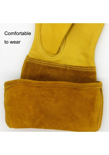 1 Pair Jj-gd305 Genuine Leather Stab-resistant Cut-proof Garden Gloves, Size: Xl, Size:xl