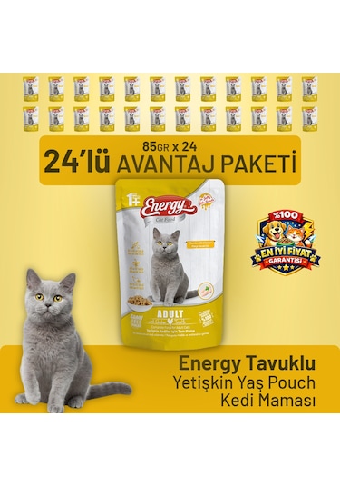 Tavuklu Yetişkin Yaş Kedi Maması 85 G - 24 Adet