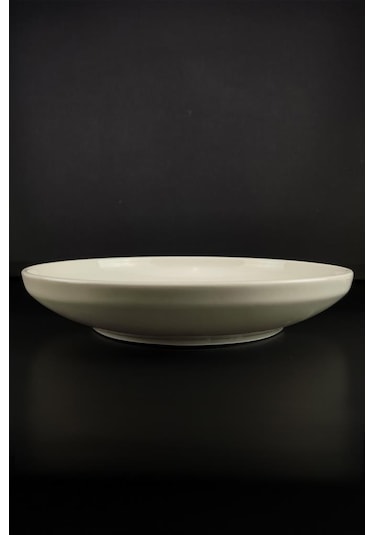 Digithome Semazen 1 Adet Porselen Makarna Tabağı 24 Cm Krem Tl4052341