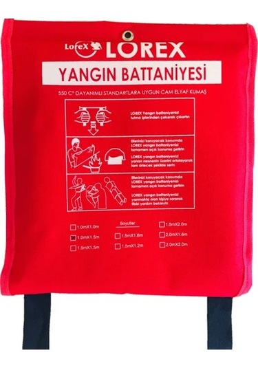 Lr-fb1015c Çantalı 1 Metre X 1,5 Metre Yangın Battaniyesi
