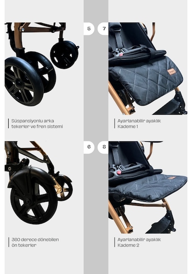 Bebegold Lux Baston Bebek  Arabası