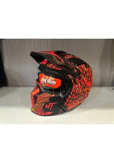 Mt Helmets Mt Streetfighter Sv S Hellish B5 Motosiket Kaskı Mat Turuncu