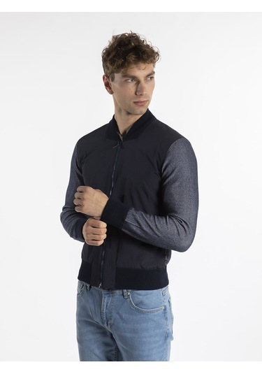 Zegna Erkek Mont Zg96N048 Lacivert-Gri Lacivert - Gri