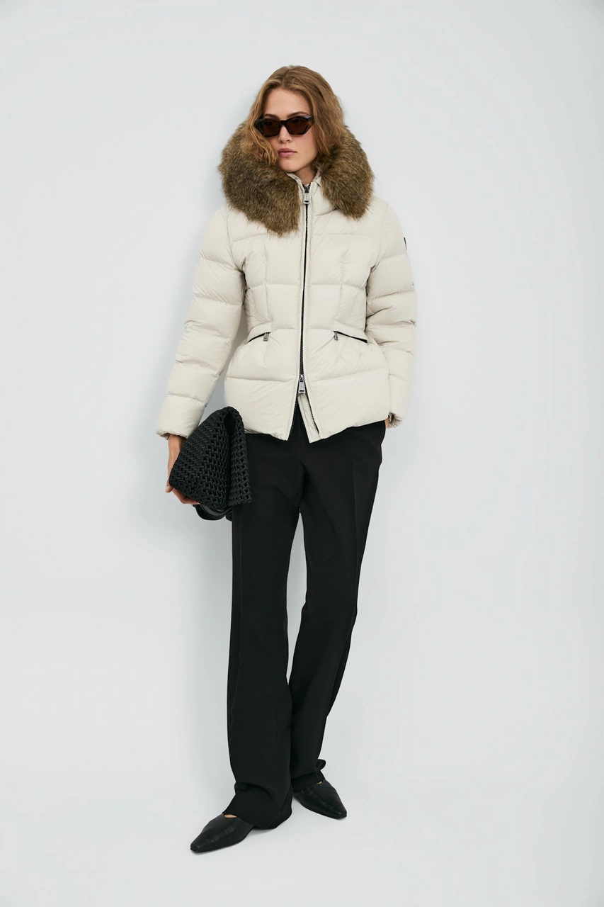 Lufian Kadın Klemantın Kaz Tüyü Mont 122120042 Ekru Ekru