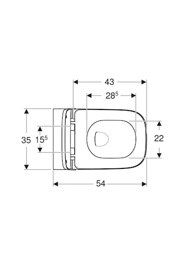 Geberit Smyle Square Rimfree Asma Klozet ve Kapak Seti