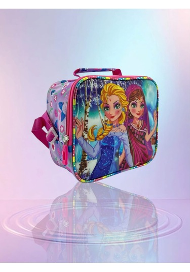 Relaxion Simli Frozen Desenli Thermal Beslenme Çantası 3323-12 Açık Pembe