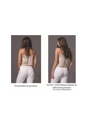 Magic Form 453 Kadın Lazer Kesim Dikişsiz Külot-naturelten Ten