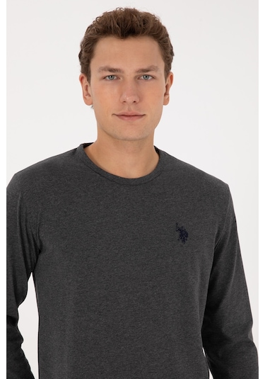 U.s. Polo Assn. Erkek Antrasit Melanj Pijama Takım 50318602-vr081 Antrasit Melanj