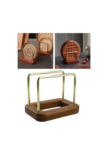 Pazly Suntek Kesme Tahtası Tutucu Rafı - Tencere Tutucusu Plaka, Restoran Odun Düzeni Odun