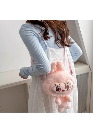 Ebitda Bubble Martelabu Kız Çocuk Peluş Çanta - 30 Cm Turuncu Omuz Çapraz - Sevimli Karikatür Tasarım - Sanbuyos Listesi Turuncu