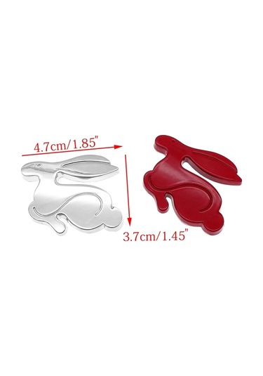 Kırmızı-evrensel 1 Adet 3d Metal Koşu Tavşan Amblemi Arka Bagaj Rozeti Karikatürler Araba Styling Çıkartması Vw Jetta G