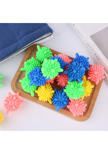 Youmex 10'lu Abs Plastik Çamaşır Makinesi Temizleme Topları - Antistatik, Soğuk Su Etkili, Renk Geri Dönüşümü Çok Renkli