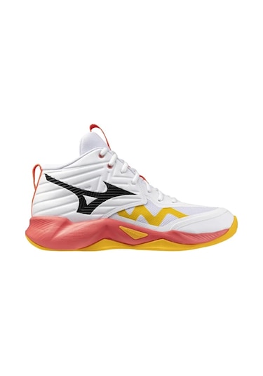 Wave Momentum Pro Mıd Unisex Voleybol Ayakkabısı Beyaz / Turuncu Çok Renkli