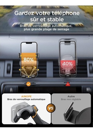 Yingfu Araba Telefon Tutucu, Yerçekimi Tipi, Havalandırma Menfezi 2022 Yükseltme Otomatik Diğer Diğer