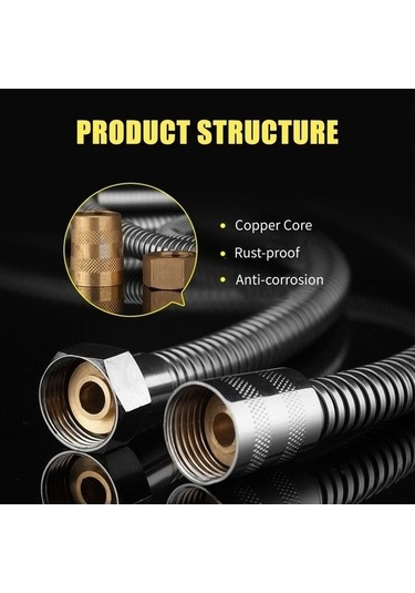 Tongxida Bosphorusboutique Uzun Püskürtme Patlamaya Paslanmaz Lezzetli Hq Hortumu G1/2 Esnek Ekstra Duş Duş Dayanıklı Çelik Bo Diğer