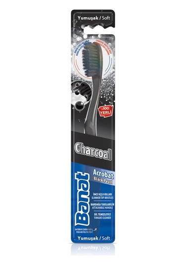 Banat Acrobat Charcoal Black Pearl Diş Fırçası Soft