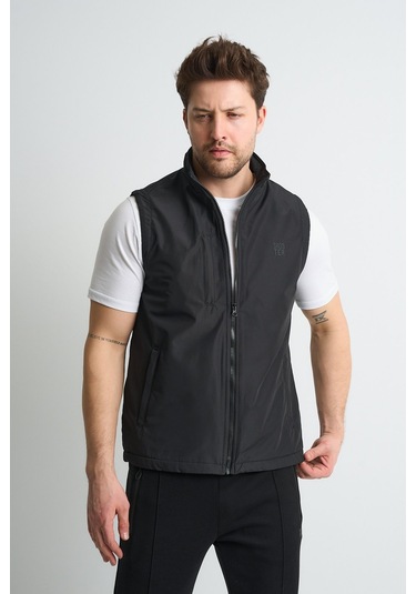 Shooter Sportswear Deluxe Erkek Yelek Üç Cepli İçi Polarlı Regular Kalıp Lacivert Siyah