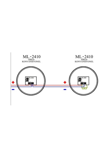 Mavigard Ml-2410 24V Dc Konvansiyonel Kırmızı Elektronik Siren