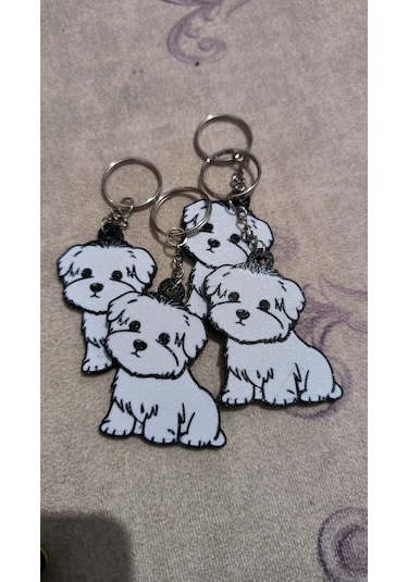 Sevimli Malta Köpeği Anahtarlık - Çanta Aksesuar