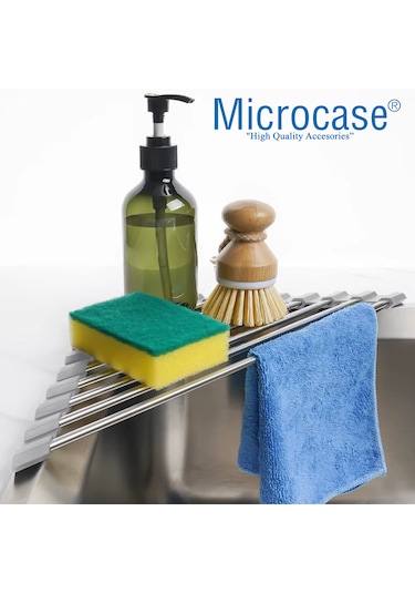 Microcase Ayarlanabilir Mutfak Lavaboya Monte Çok Amaçlı Askılık Al5443 Siyah