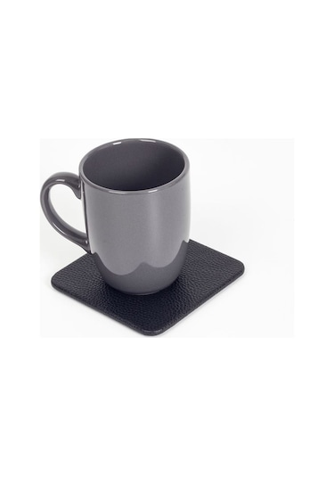 Turgut Office Deri Bardak Altlığı Siyah 1 Adet Siyah