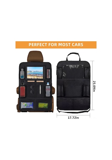 Neevoyu 2 Adet Araba Arka Koltuk Organizörü - 9 Çeşit Cep & 12 İnç Tablet Cebi, Su Geçirmez 600d Oxford, Çocuk Ayak Matı, Suv & Araçlar İçin