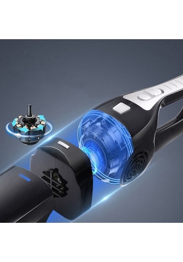 Shineyee 7. Nesil 120w Araç İçi Vakum Makinesi - Kuru Ve Islak Temizleme İçin Güçlü Emiş, Altın Turuncu