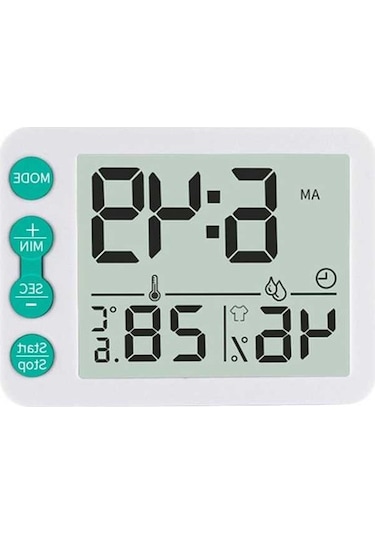 Pazly Lcd Ekranlı Dijital Termometre & Higrometre - İç Mekan Sıcaklık/nem Ölçer, Zamanlayıcı