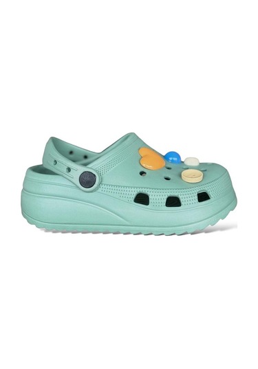 Kız Çocuk Yüksek Taban Taşlı Sandalet Su Yeşili-su Yeşili Su Yeşili