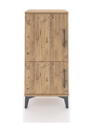 Arges Komodin 3 Raflı 2 Kapaklı 44x30x96 Çam-çam Çam