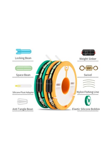 Reedark Tamamlı Aksesuarlı Olta Misini Seti - Dayanıklı Nilon Dokuma Misina, 3 Numara, 5.7m Uzunluk, Hızlı Batma Özelliği, Rastgele Renk